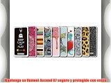 Funda Gel Flexible Huawei Ascend G7 BeCool Grafiti de Colores Divertido [  1 Protector Cristal