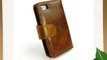 Tuff-Luv - Funda/cartera en piel 'Vintage' para Apple iPhone 5 (con protector de pantalla)