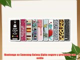 Funda Gel Flexible Samsung Galaxy Alpha BeCool Bigotes Fondo RGB [  1 Protector Cristal Vidrio