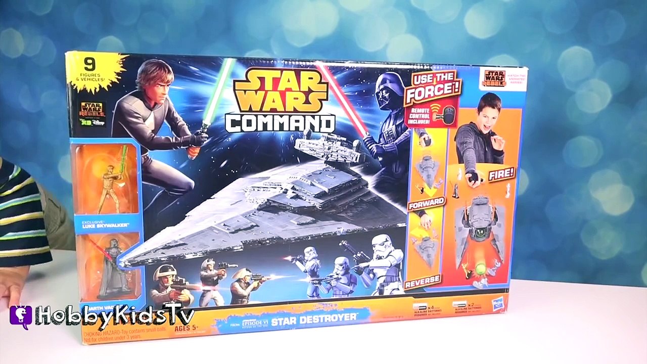 Star Wars Command Star Destroyer Luke vs Darth Vader Hot Wheels Save By HobbyKidsTV