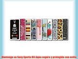 Funda Gel Flexible Sony Xperia M4 Aqua BeCool Baby on Board Flores [  1 Protector Cristal Vidrio