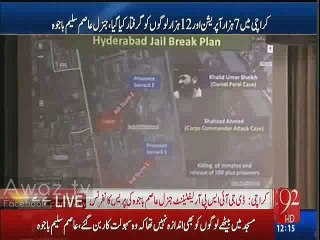 Major Asim Bajwa Showing How Terrorist Were Planning To Attack Hyderabad Central Jail And Presented Terrorist In Front Of Media