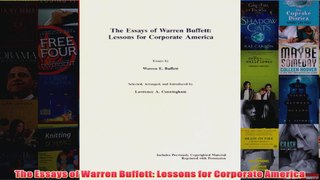 Download PDF  The Essays of Warren Buffett Lessons for Corporate America FULL FREE