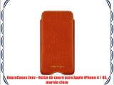 BeyzaCases Zero - Bolsa de cuero para Apple iPhone 4 / 4S marrón claro