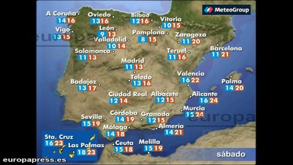 Previsión del tiempo para este fin de semana