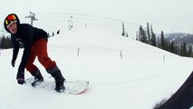 How To Snowboard  Backside 180 onto rails w Johnny Lazz  TransWorld SNOWboarding
