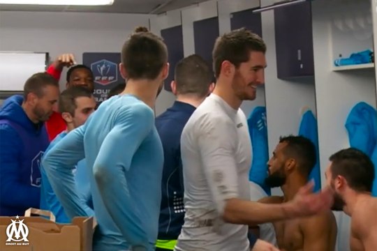 La visite de Trélissac dans le vestiaire de l’OM