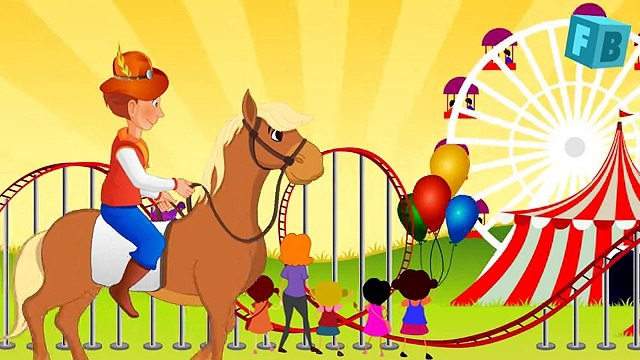 Yankee Doodle Went to Town - Children Nursery Rhyme Songs - Riding on a Pony