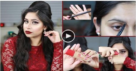 Romantic Valentine’s Day Makeup Tutorial 2016 For Girls (HottestDesiGirl.BlogSpot.Com)
