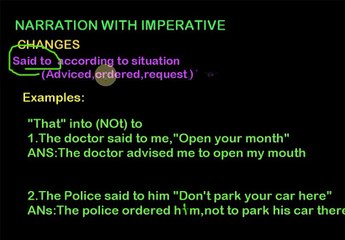 Narrations with Imperative