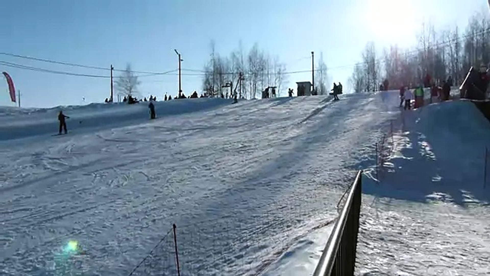 ⁣СД Новинки. Спуск на лыжах