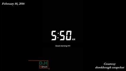 Derek Hough's Snapchat posts - February 10-11, 2016