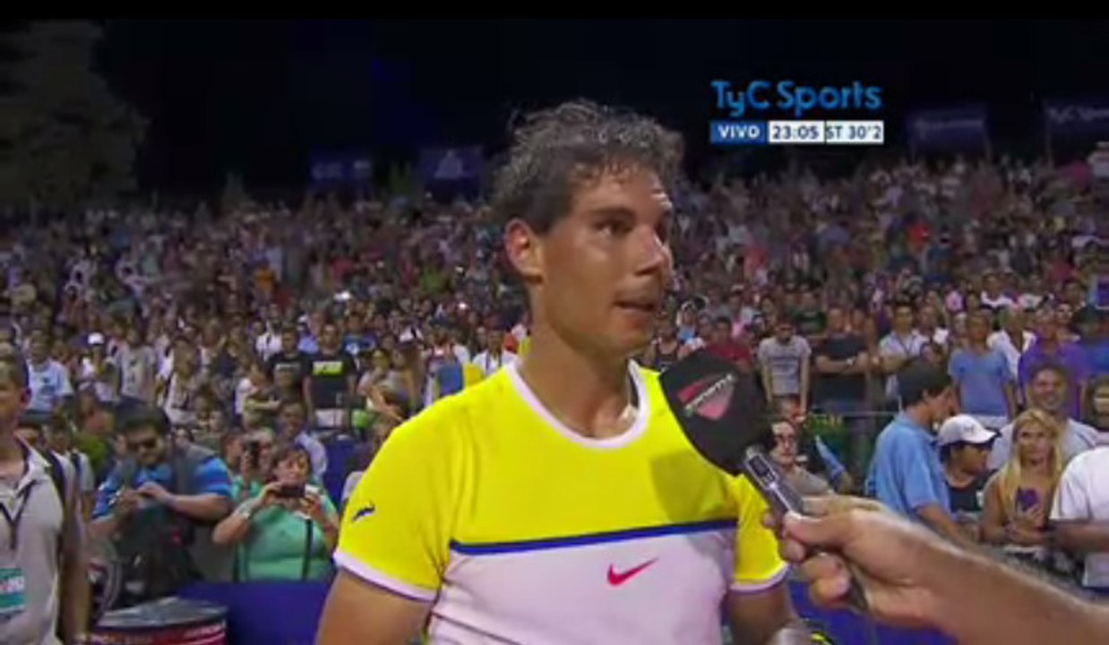 Rafael Nadal On-court interview / R2 Argentina Open 2016 (in Spanish)