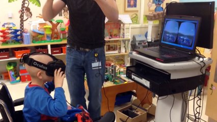 Children that can't leave Hospital try Oculus Rift