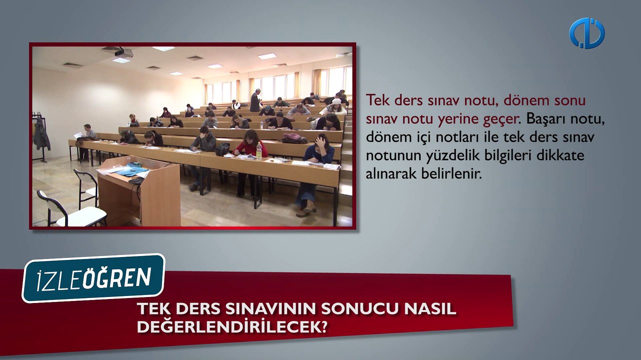 Tek ders sınavının sonucu nasıl değerlendirilecek