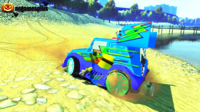 Optimus Prime Lightning McQueen & DJ Disney cars Ramp Nursery Rhymes Children Songs
