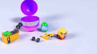 Surprise Eggs Opening - Giant Surprise Egg Garbage Truck - Binkie TV(1)