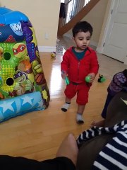 Wali Asad playing during breakfast 12 feb 2016