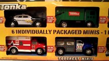 Top 6 TONKA Toys GARBAGE TRUCK POLICE AMBULANCE CHERRY PICKER TOWING LORRY