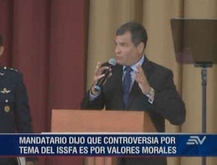 Correa se pronuncia nuevamente sobre el tema Issfa