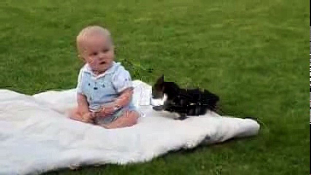 ★ Cute baby playing with dog funny★