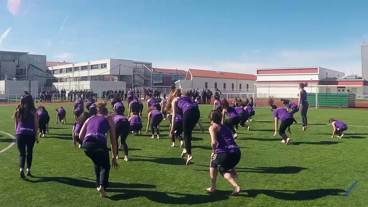Flash Mob UNSS UEFA Lycée de PINS-JUSTARET