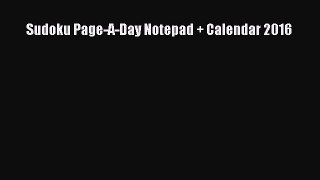 Download Sudoku Page-A-Day Notepad + Calendar 2016 Ebook Free