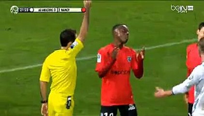 Carton Rouge pour Clement Lenglet AJ Auxerre 0-2 AS Nancy 12.02.2016
