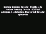 Read Shetland Sheepdog Calendar - Breed Specific Shetland Sheepdog Calendar - 2016 Wall calendars