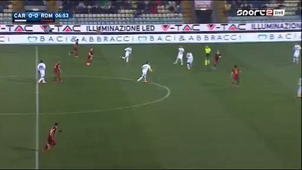 Radja Nainggolan Fantastic Backheel Pass - Carpi vs AS Roma - Serie A - 12.02.2016