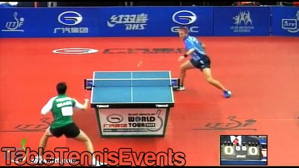 Jean Michel Saive Vs Hugo Calderano  Round 1 [Brazil Open 2012]