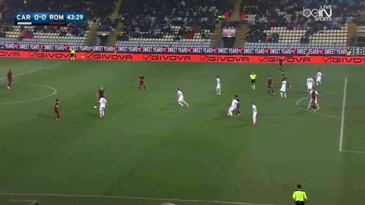 Mohamed Salah Super Chance 0-0  - Carpi vs Roma 12.02.2016 HD