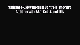 Download Sarbanes-Oxley Internal Controls: Effective Auditing with AS5 CobiT and ITIL Ebook