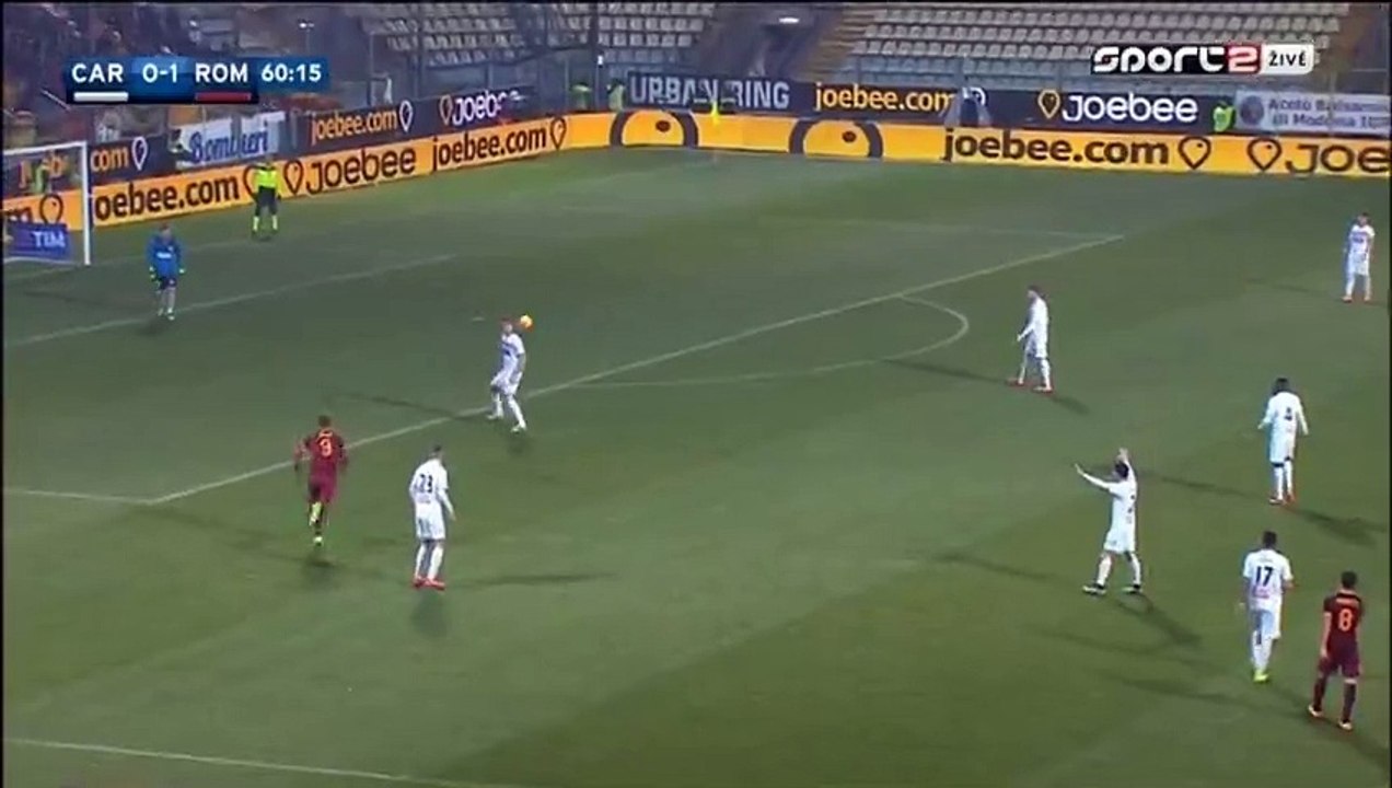 GOOOOAL 1-1 Kevin Lasagna - Carpi v. AS Roma 12.02.2016 HD