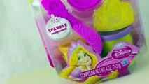 Play Doh Disney Princess Tangled Rapunzel Crown Tiara and Rapunzel Doll Gown Dress Toy