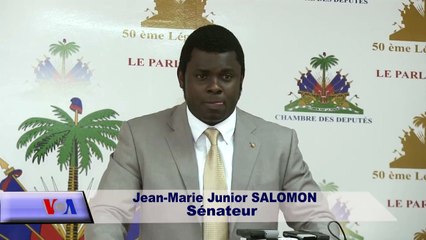 Président Provisoire:Jean Marie Salomon Sénateur du Sud exprime son désaccord