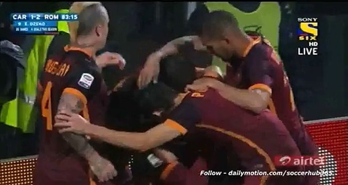 Edin Džeko Goal Carpi 1-2 AS ROMA SERIE A 12.2.2016 HD