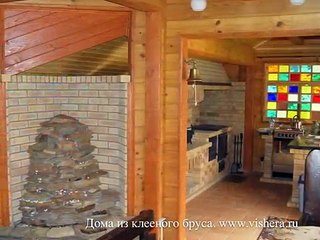 Интерьеры домов из клееного бруса (2)