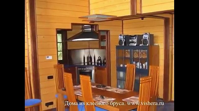 Интерьеры домов из клееного бруса