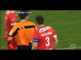 Carton Rouge pour Noe Dussenne - Gent 1-0 Mouscron-Peruwelz 12.02.2016 Belgium - Pro League