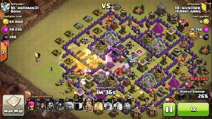 Clash of clans - TH9 destroyed without Archer Queen