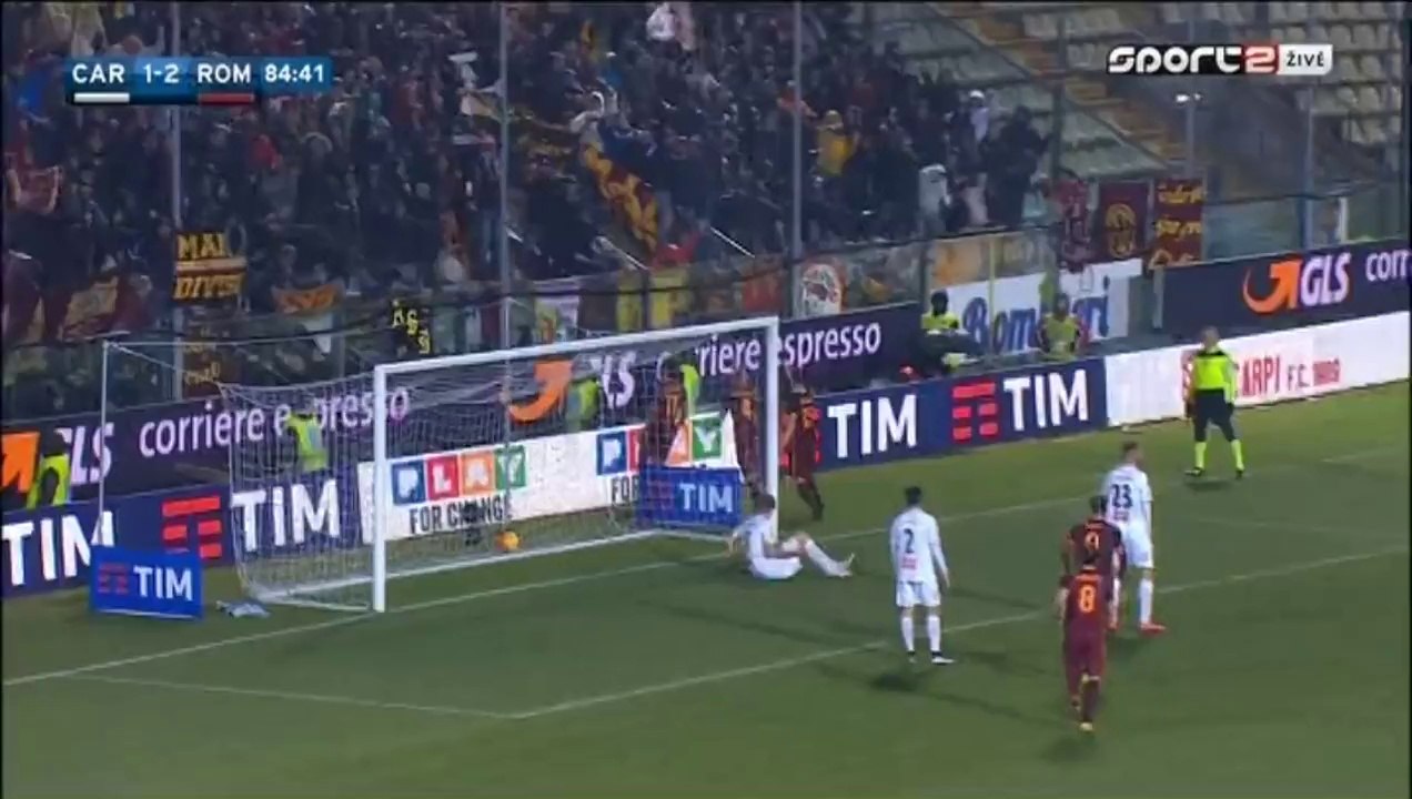 Mohamed Salah Goal - Carpi 1-3 AS Roma 12.02.2016 HD