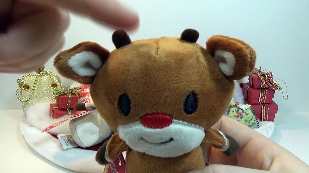 Christmas Toys Rudolph the Red Nosed Reindeer and Santa Claus Hallmark Itty Bittys Plush Dolls