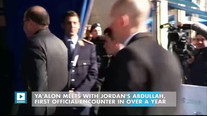 Ya'alon Meets With Jordan's Abdullah, First Official Encounter in Over a Year