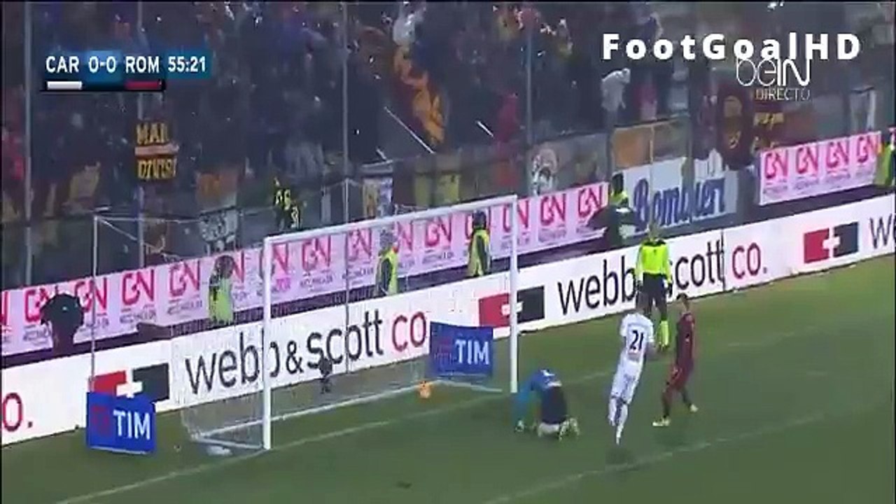 Lucas Digne Amazing Goal ~ Carpi vs AS Roma 0-1 ~ 12/2/2016 [Serie A]