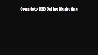 PDF Complete B2B Online Marketing Free Books