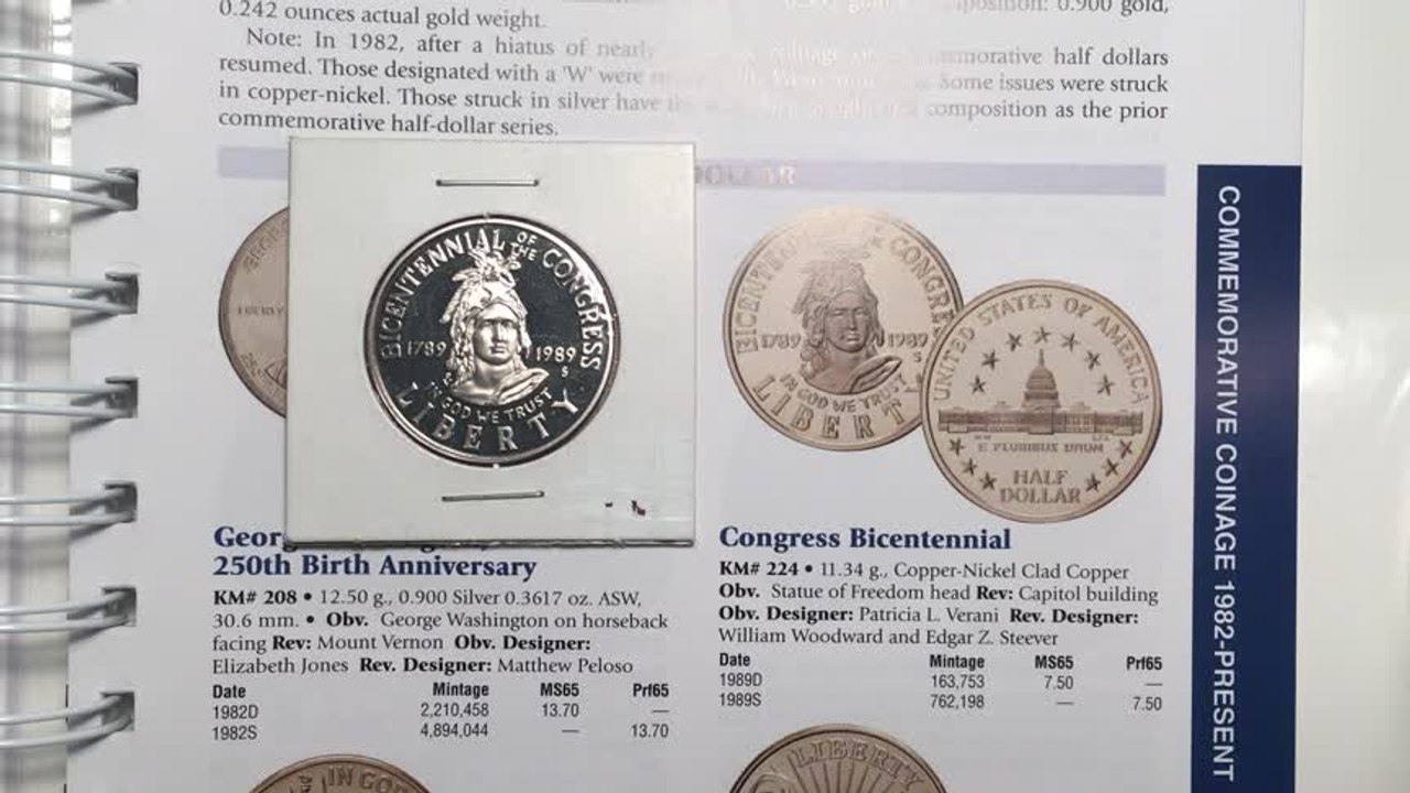 VALOR DE LA MONEDA DE UN MEDIO DOLAR DE 1989S $$$