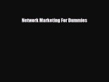 PDF Network Marketing For Dummies Free Books