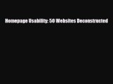 [PDF Download] Homepage Usability: 50 Websites Deconstructed [Download] Full Ebook