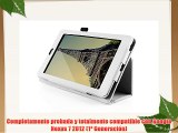 JAMMYLIZARD | Funda De Piel Executive Para Nexus 7 2012 (1ª Generación) Smart Case Cover BLANCO